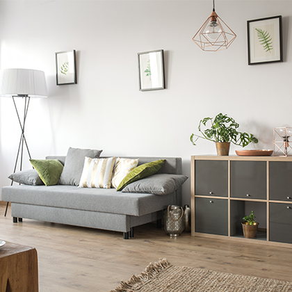 A small, but decorated apartment